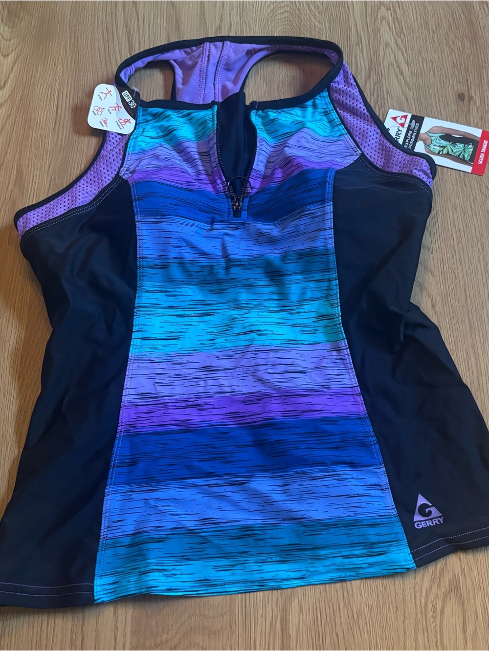 NEW WITH TAGS Gerry Scuba Tankini Swim Top – XL – Retail $42